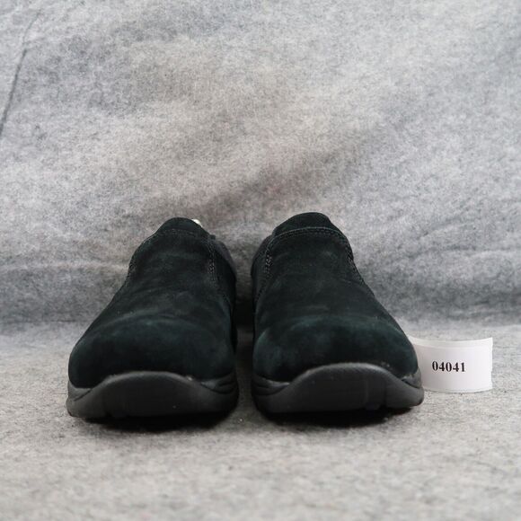 LL Bean Shoes Womens 7 Slip On Moc Insulated Comfort Leather Arctic Grip Black - Picture 2 of 15